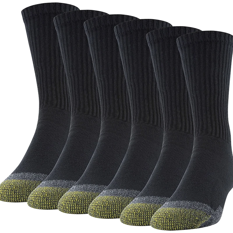 Gold Toe Work Mens 6 Pair Crew Socks