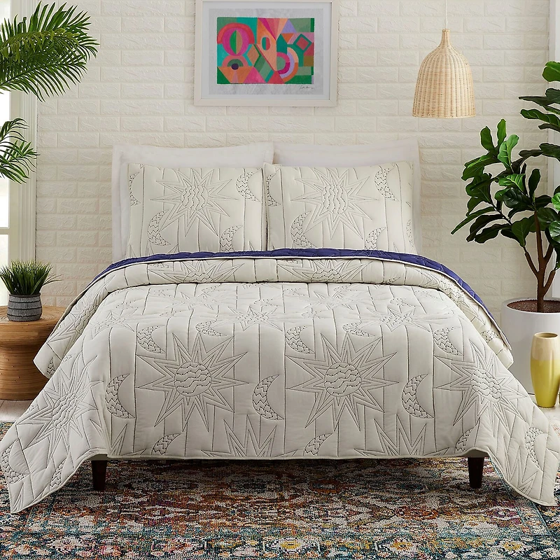 JUNGALOW by Justina Blakeney Sun Moon REVERSIBLE Quilt Set
