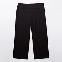Stylus Womens Plus Wide Leg High Rise Pull-On Pant