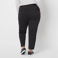 Stylus Womens Plus Tapered High Rise Pull-On Pant