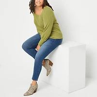 a.n.a Womens Plus Comfort Waist Skinny Jean