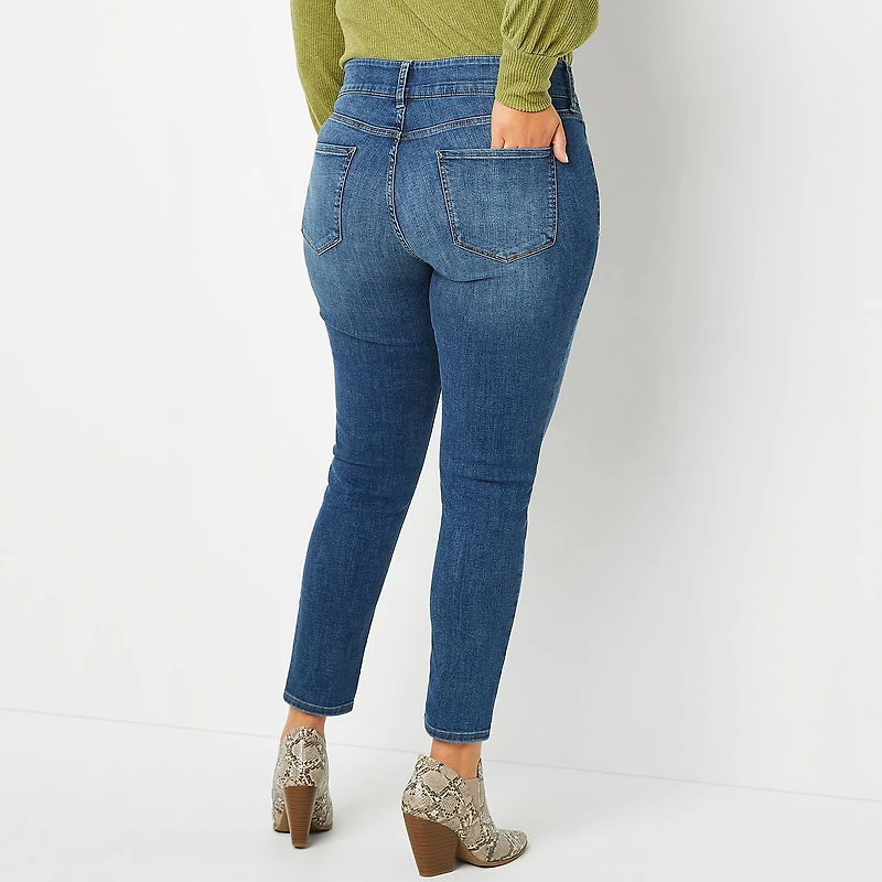 a.n.a Womens Plus Comfort Waist Skinny Jean