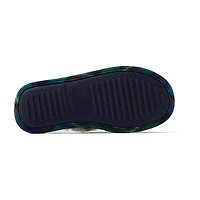 Dearfoams Mama Bear Plaid Scuff Womens Memory Foam Slip-On Slippers
