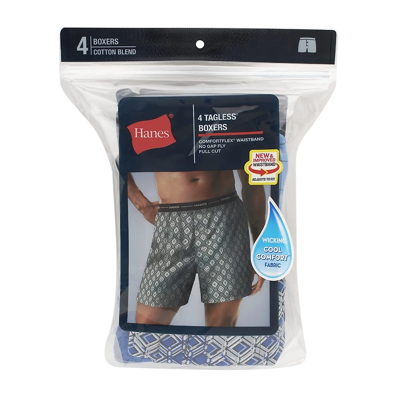 Hanes Freshiq Comfortflex Waistband Mens 4 Pack Boxers J838t4