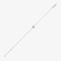Diamond Addiction (G-H / Si2-I1) Womens 10K Gold 8 Inch Cable Heart Chain Bracelet