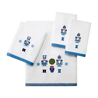 Avanti Nutcracker Trellis Holiday Bath Towel