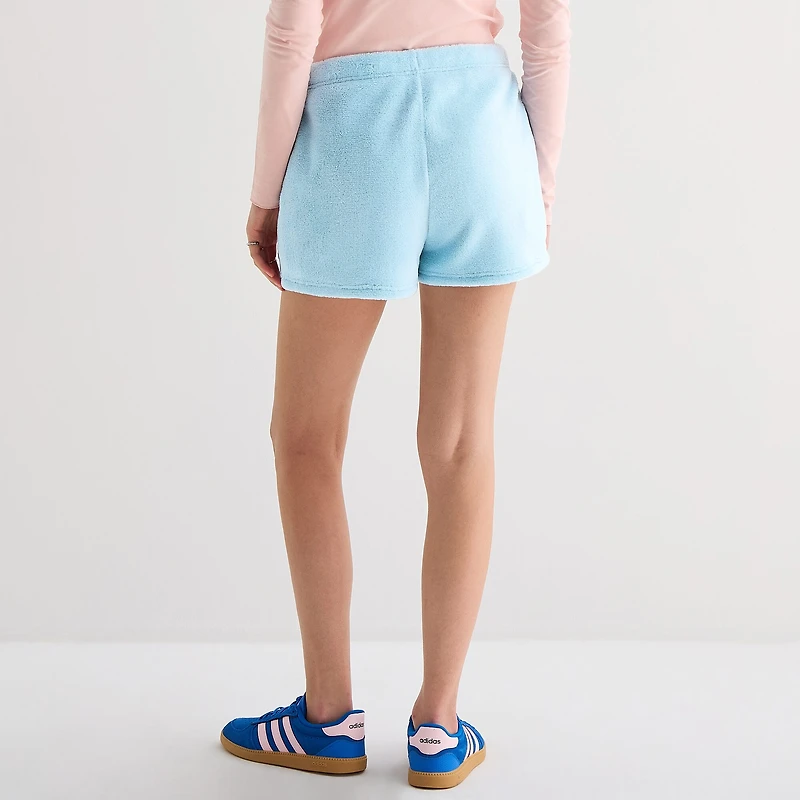 Stitch Sherpa Shorts Womens Juniors Lilo & Stitch Pull-On Short