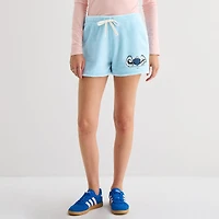 Stitch Sherpa Shorts Womens Juniors Lilo & Stitch Pull-On Short