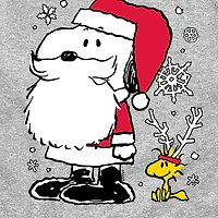 Santa And Reindeer Little & Big Kid Boys Crew Neck Short Sleeve Regular Fit Peanuts Snoopy Graphic T-Shirt