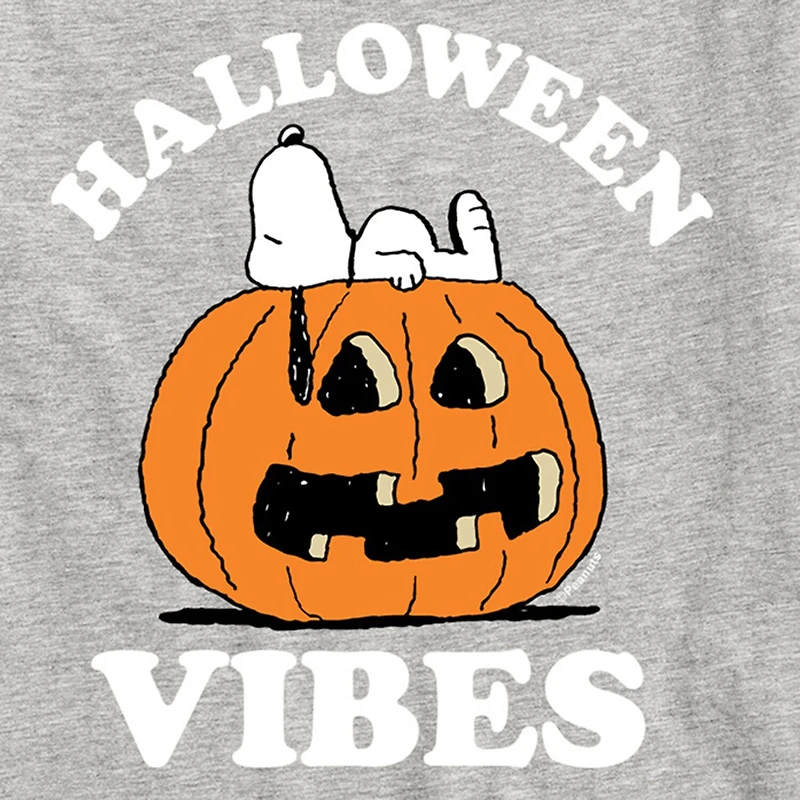 Halloween Vibes Pumpkin Little & Big Kid Boys Crew Neck Short Sleeve Regular Fit Peanuts Snoopy Graphic T-Shirt