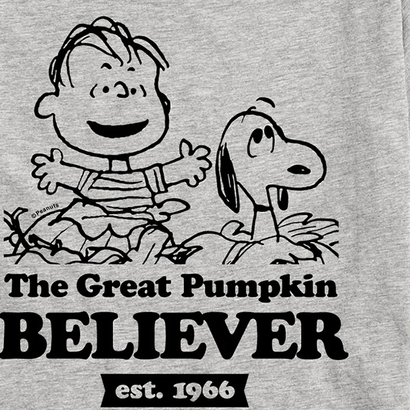 Linus Great Pumpkin Believer Little & Big Kid Boys Crew Neck Short Sleeve Regular Fit Peanuts Graphic T-Shirt