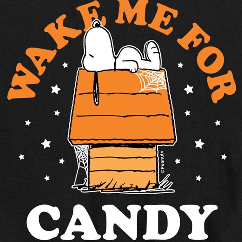 Candy Halloween Little & Big Kid Boys Crew Neck Short Sleeve Regular Fit Peanuts Snoopy Graphic T-Shirt