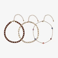 Arizona Gold Tone Womens Evil Eye 3-pc. Necklace Set