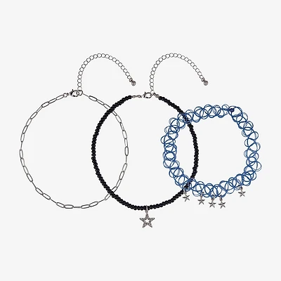 Arizona Silver Tone Womens Star 3-pc. Necklace Set