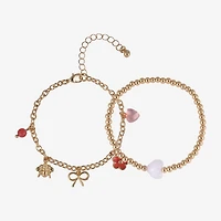 Arizona Gold Tone Bee Womens 2-pc. Bracelet Set