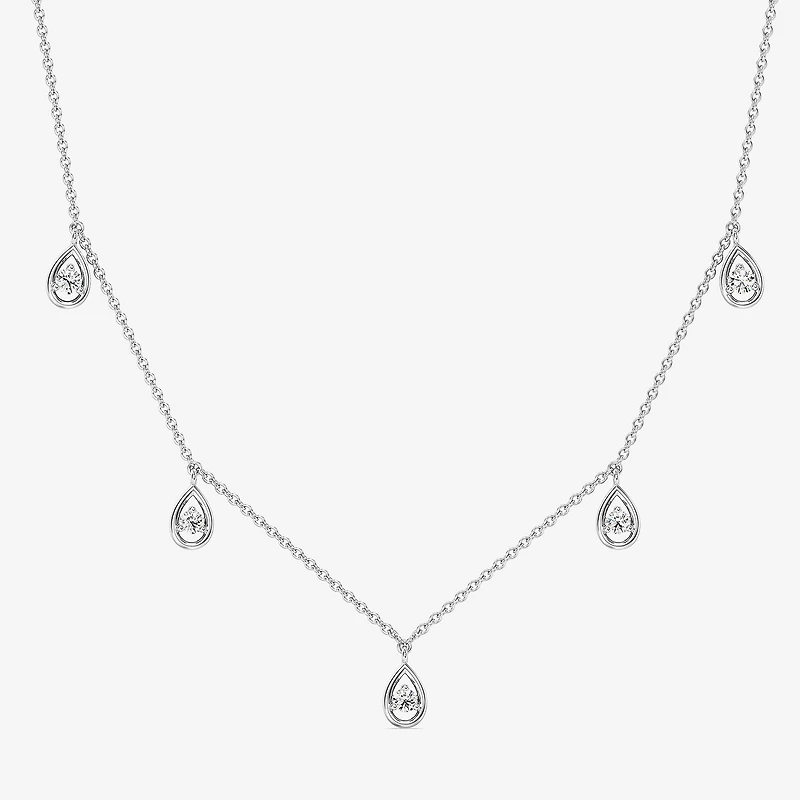 Yes, Please! (G / Si1-Si2) Womens 1/4 CT. T.W. Lab Grown White Diamond Sterling Silver 18 Inch Pendant Necklace