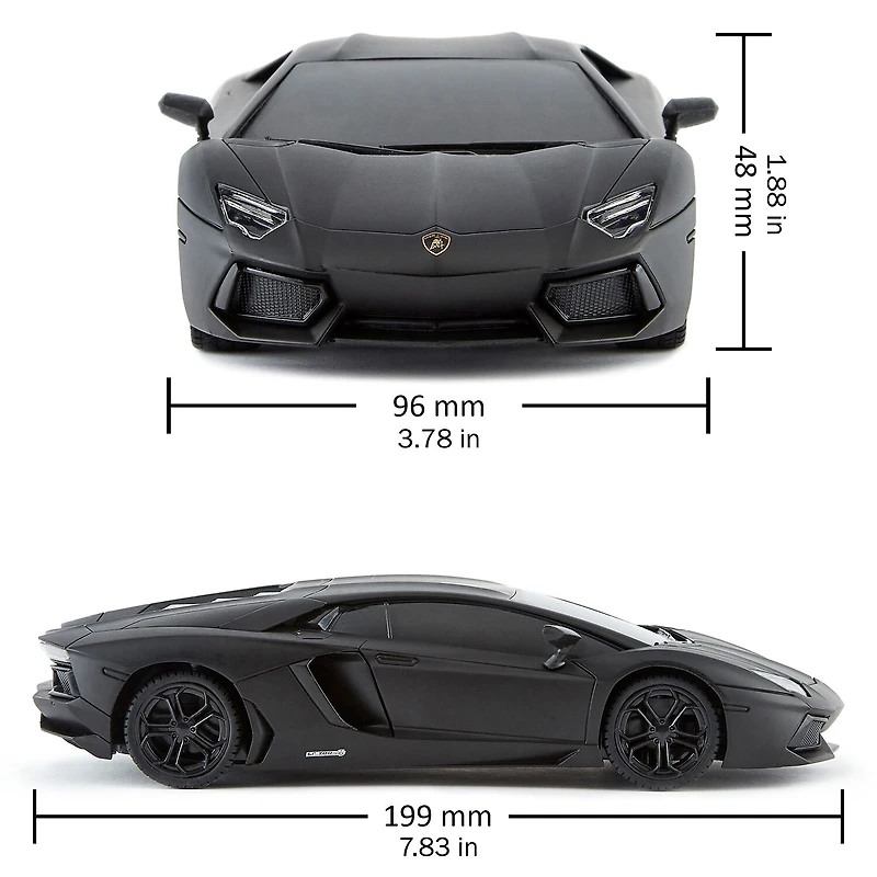 CMJ RC CARS Lamborghini Lp700-4 Black Licensed 1:24 Scale 2-pc. Car