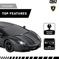 CMJ RC CARS Lamborghini Lp700-4 Black Licensed 1:24 Scale 2-pc. Car