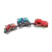 Hape Wooden Race Car Transporter Truck