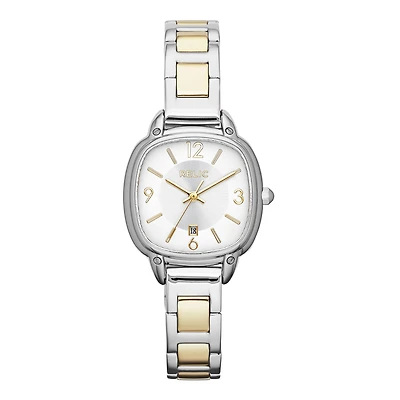 Relic By Fossil Womens Two Tone Stainless Steel Bracelet Watch Zr34244