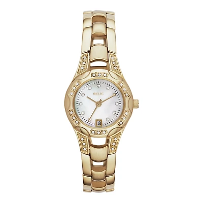 Relic® Charlotte Womens Gold-Tone Crystal-Accent Watch ZR12054
