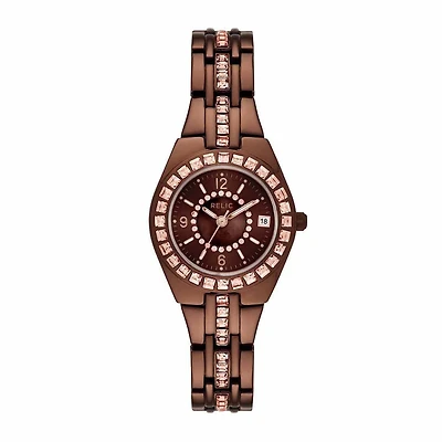 Relic By Fossil Womens Brown Bracelet Watch Zr12195