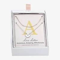 Sparkle Allure Womens Pure Silver Over Brass Necklace Set