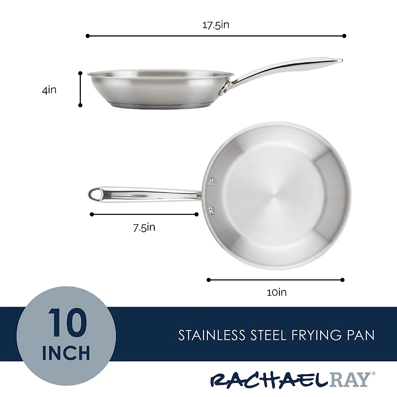 Rachael Ray Professional 10 Inch Stainless Steel Frying Pan
