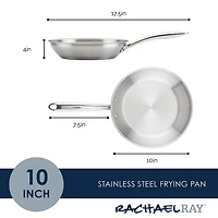 Rachael Ray Professional 10 Inch Stainless Steel Frying Pan
