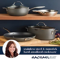 Rachael Ray Professional 3 Qt Non-Stick Hard Anodized 2-pc. Sauce Pan