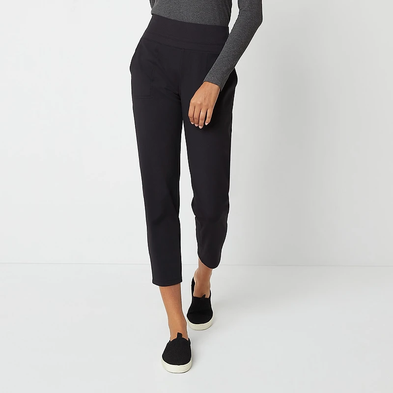 Stylus Womens Tapered High Rise Pull-On Pant