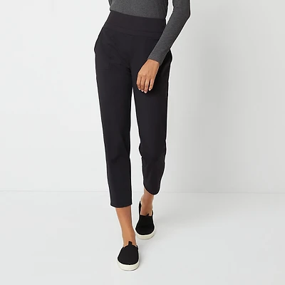 Stylus Womens Tapered High Rise Pull-On Pant
