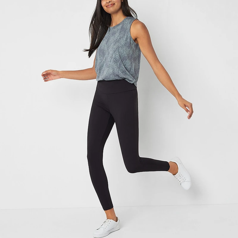 Stylus Womens Mid Rise Knit 26" 7/8 Ankle Legging
