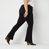 a.n.a Womens Plus High Rise Flare Leg Jean
