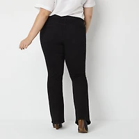 a.n.a Womens Plus High Rise Flare Leg Jean