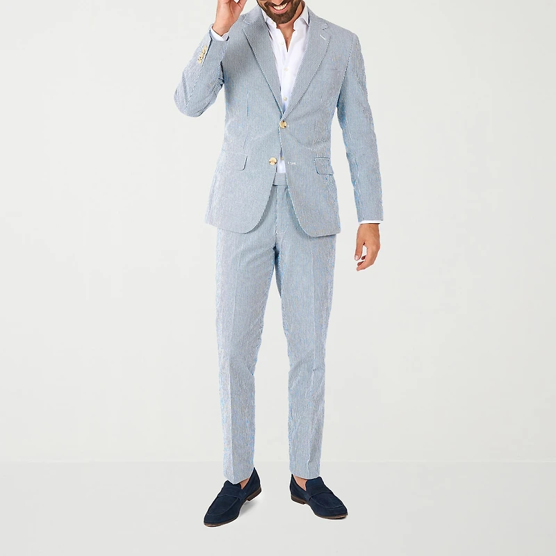 Opposuits Casual Daily Seersucker Mens 2-pc. Suit Set