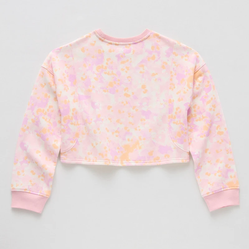 Xersion Little & Big Kid Girls Crew Neck Fleece Long Sleeve Sweatshirt