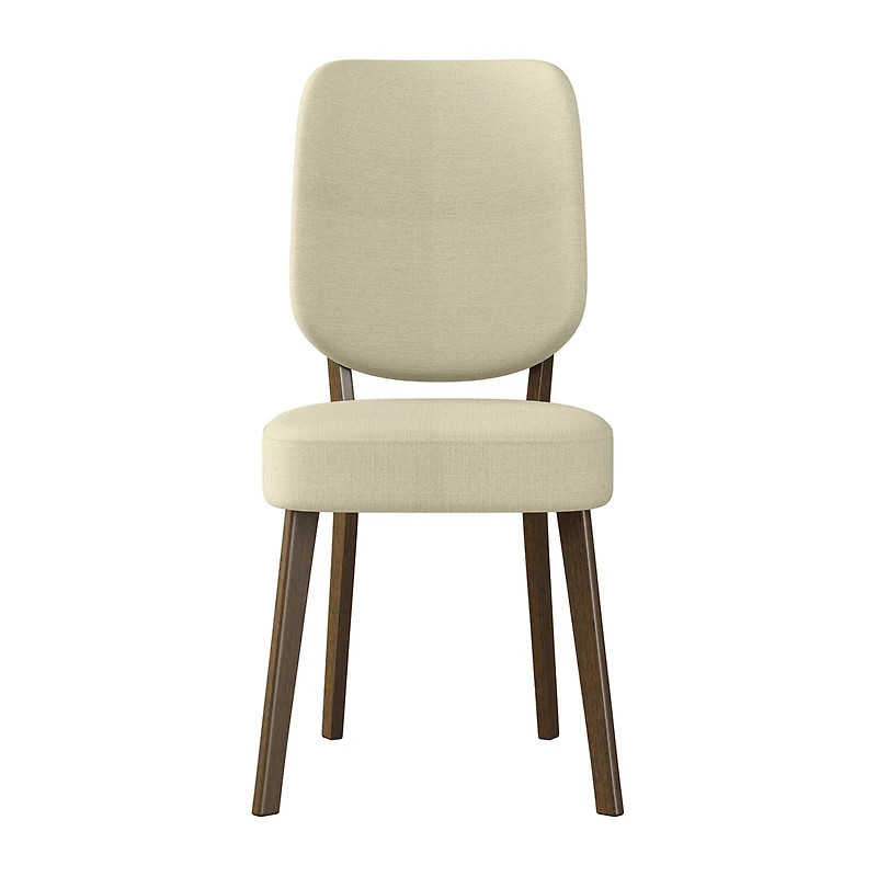 Breuer Mid-Century Modern Armless Dining Chairs Linen -Set of 2