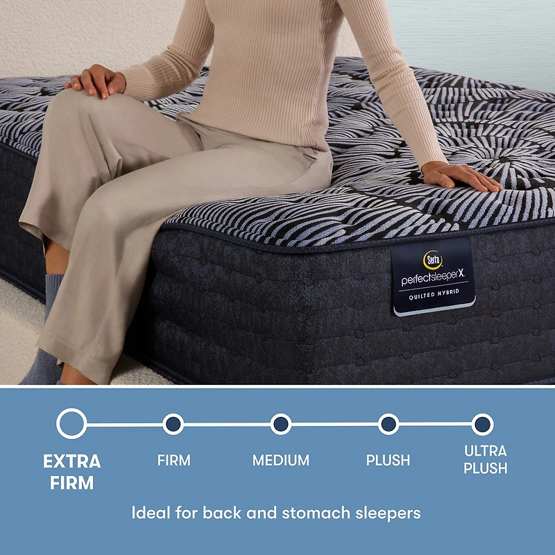 Serta Quilted Perfect Sleeper X Hybrid Excelled 13.75" Extra Firm Tight Top