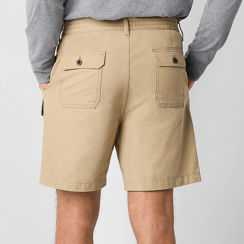St. John's Bay Canvas Hiking Mens 7" Cargo Short
