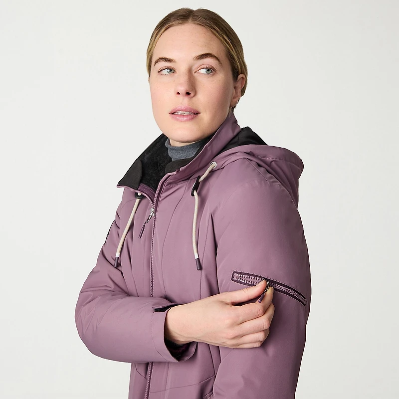Free Country Womens Hooded Water Resistant Wind Resistant Heavyweight System Jacket