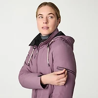 Free Country Womens Hooded Water Resistant Wind Resistant Heavyweight System Jacket