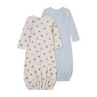 Huggies Baby Boys Crew Neck Long Sleeve 2-pc. Nightgown