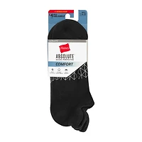 Hanes® Men's Ultimate Absolute Comfort, 3+1 Bonus Pack, No-Show Socks with Heel Shield