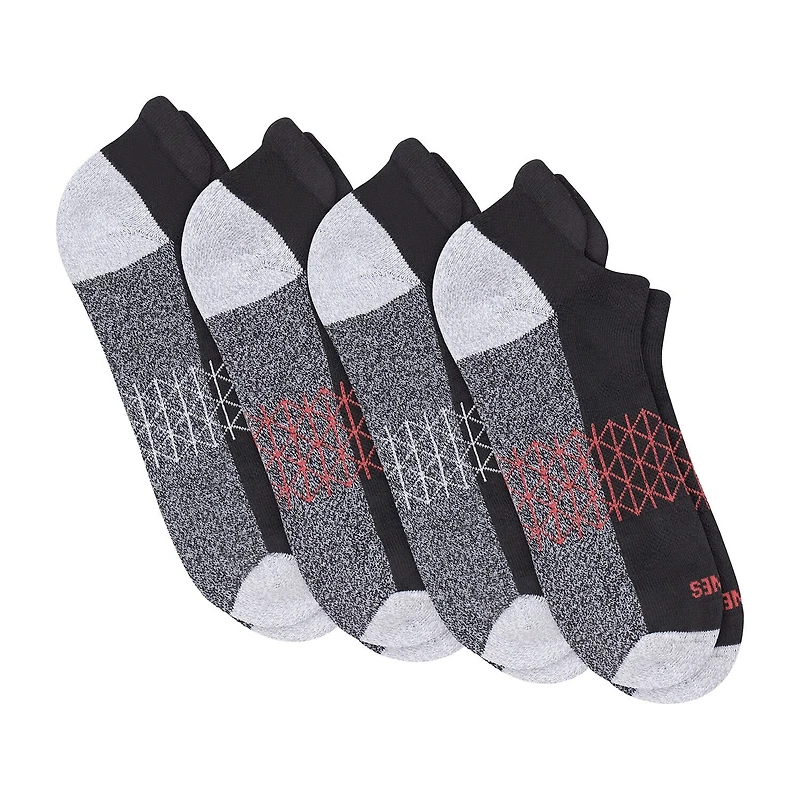 Hanes® Men's Ultimate Absolute Comfort, 3+1 Bonus Pack, No-Show Socks with Heel Shield
