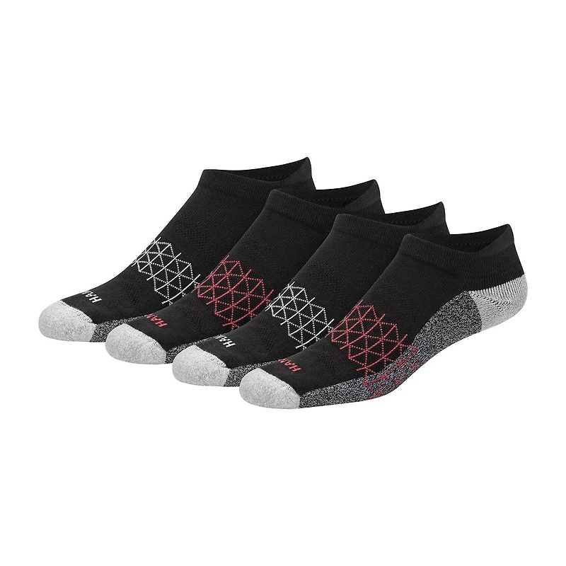 Hanes® Men's Ultimate Absolute Comfort, 3+1 Bonus Pack, No-Show Socks with Heel Shield