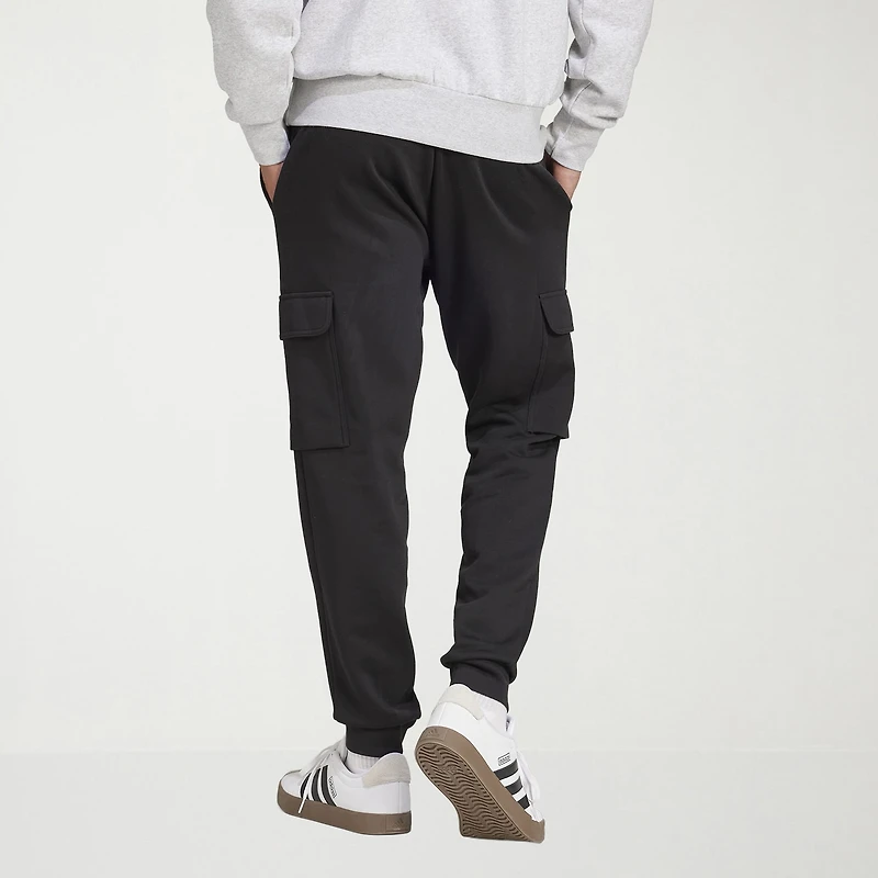 adidas Feel Cozy Fleece Mens Cuffed Mid Rise Regular Fit Active Cargo Pant