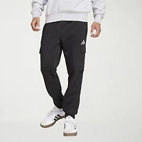 adidas Feel Cozy Fleece Mens Cuffed Mid Rise Regular Fit Active Cargo Pant