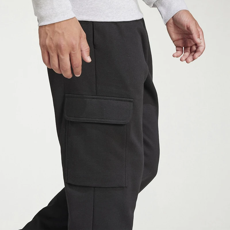 adidas Feel Cozy Fleece Mens Cuffed Mid Rise Regular Fit Active Cargo Pant