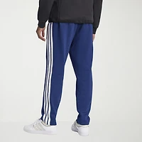 adidas 3 Stripe Mens Straight Mid Rise Regular Fit Big and Tall Fleece Sweatpant